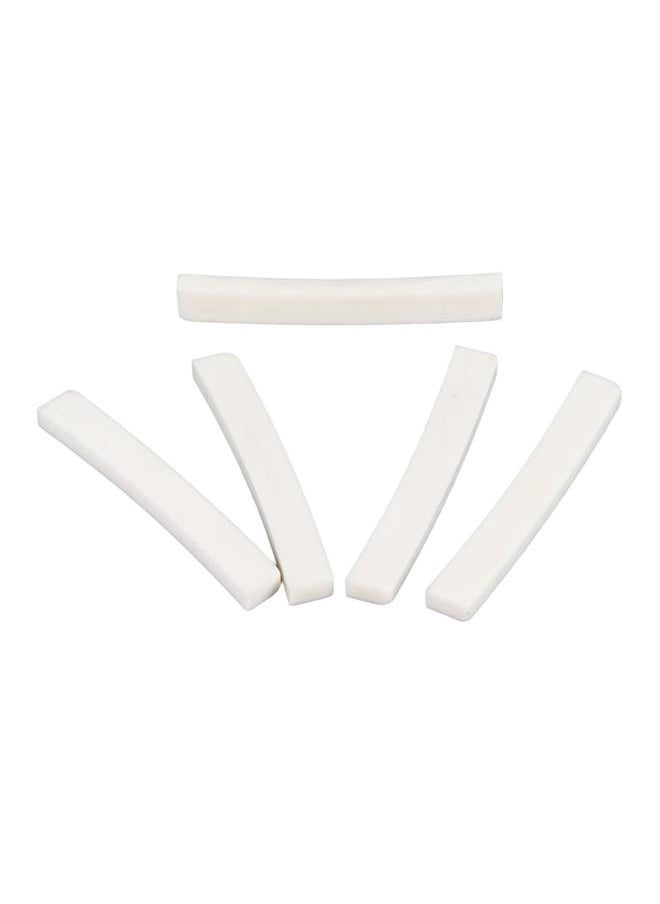 Thoraya - 5PCS Bone Guitar Nut Durable Classical Acoustic Guitar Bone String Bridge Saddle Blank - Image 1