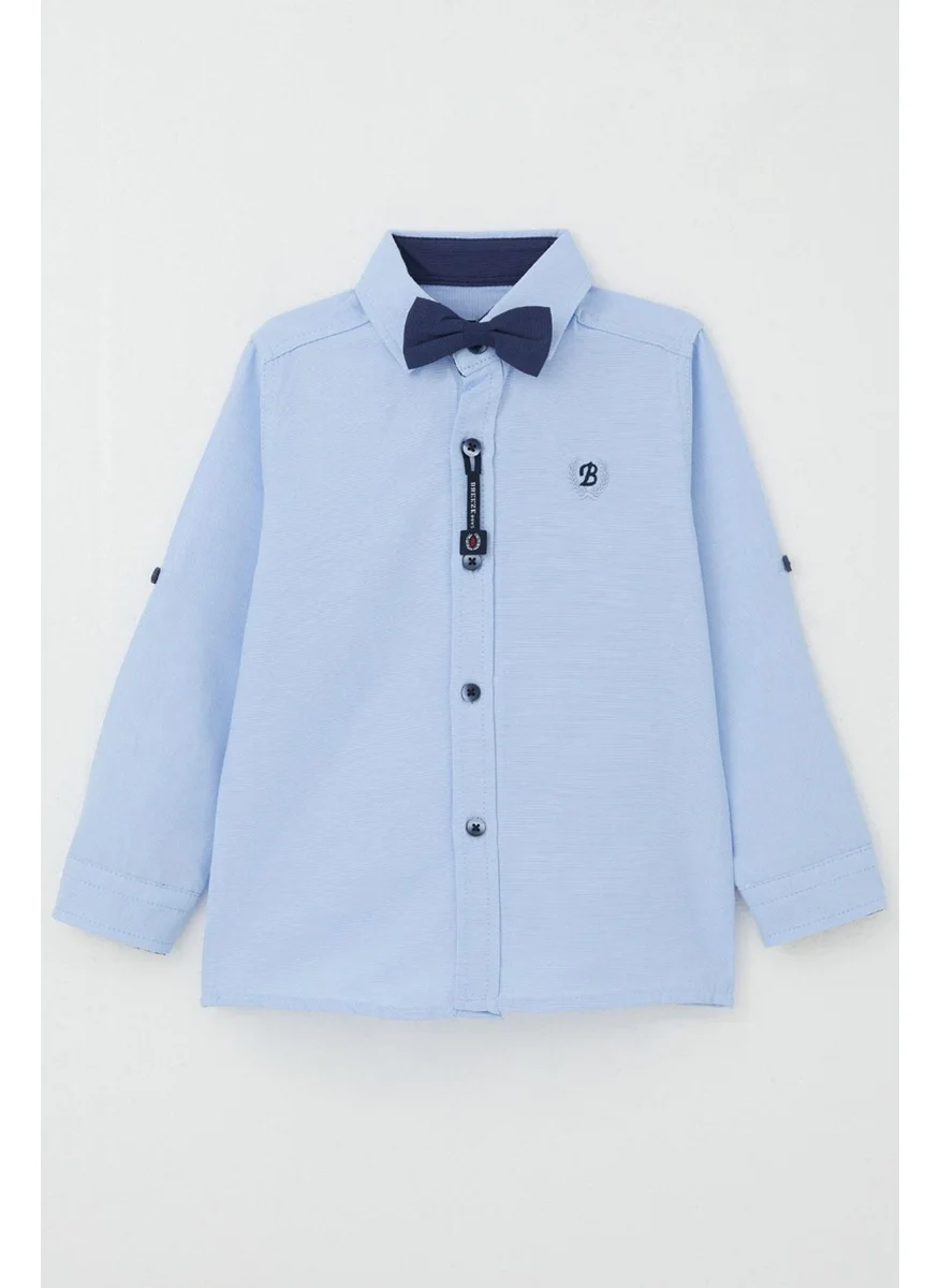 Breeze Boy Shirt with Bow Tie, Age 3-7, Light Blue
