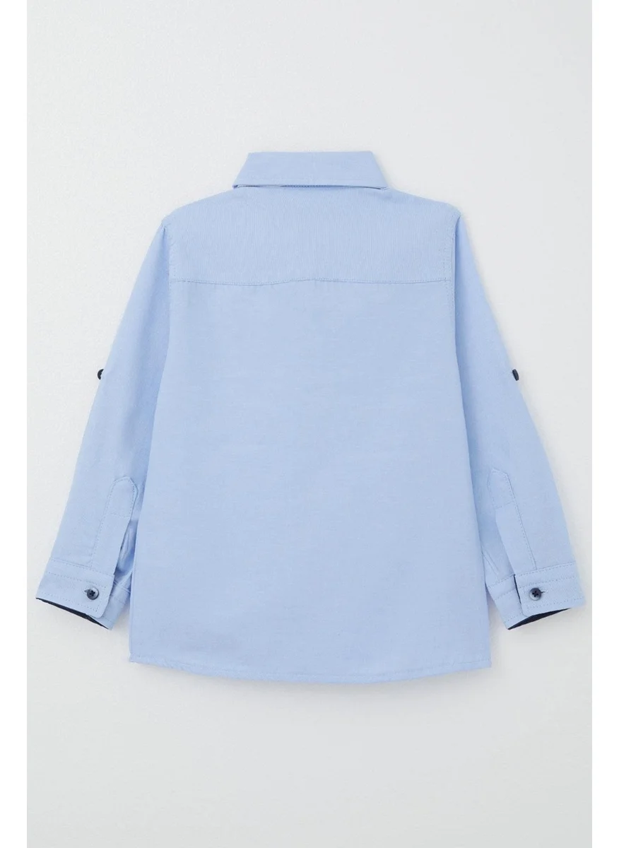 Breeze Boy Shirt with Bow Tie, Age 3-7, Light Blue