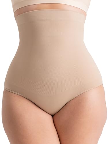 SHAPERMINT Shapewear Tummy Control Panty - Shapewear for Women, Body Shaper Tummy Control Underwear for Women, Plus Size Nude - Image 2