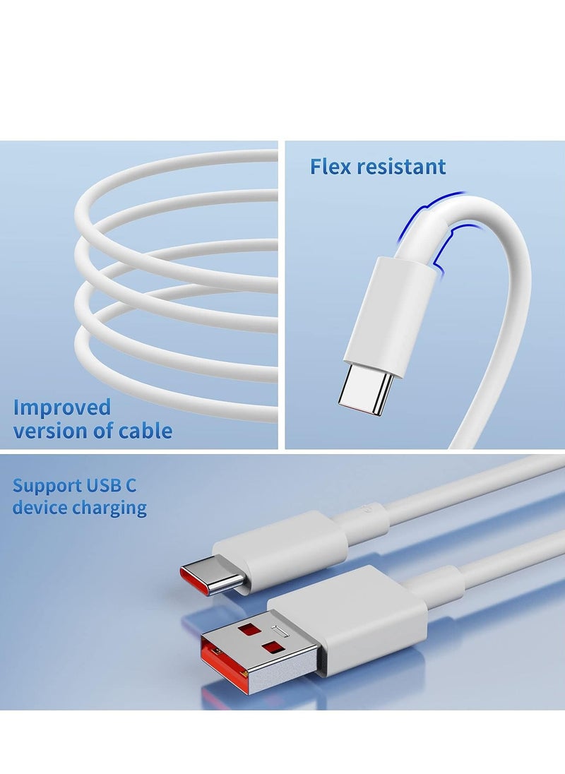 Generic - 2Packs USB C Charge Turbo Cable for Redmi Note 14 13 13 Pro 12 11 Pro 11s 10 Pro,120W 3A Super Fast Charging Type C Cable for Xiaomi 15 14 14 Ultra 11 12T Pro 11T Pro 11T 12 Pro 13 Pro Pad 7 6 5 POCO M5S X3 NFC F6 F5 GT M4 Pro Redmi 10 10C - Image 1