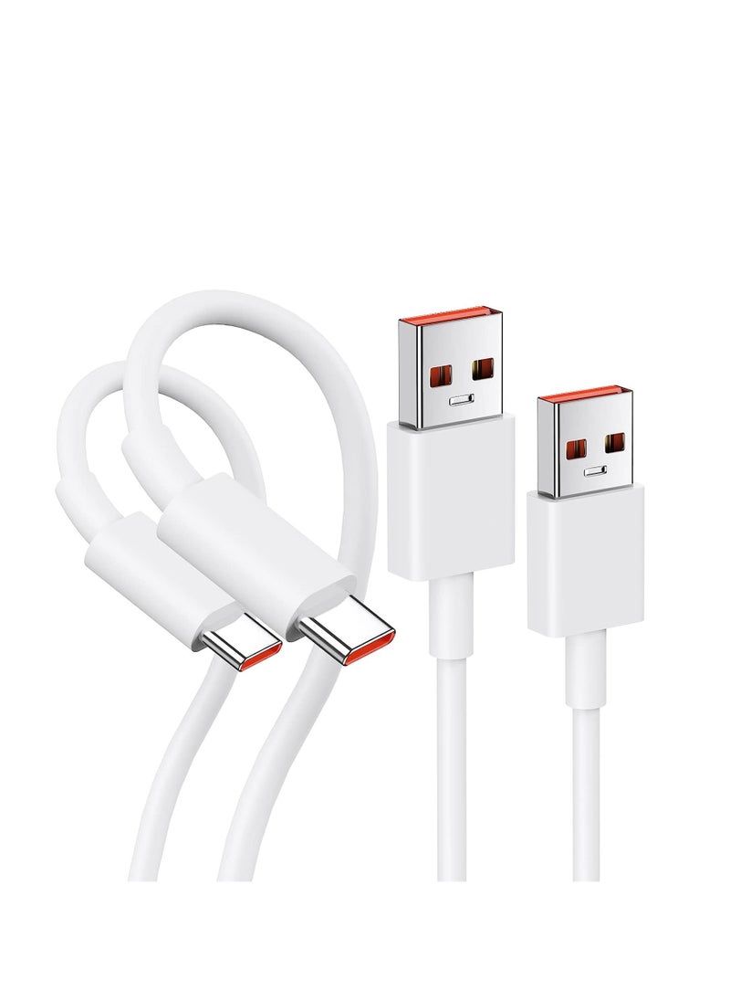 Generic - 2Packs USB C Charge Turbo Cable for Redmi Note 14 13 13 Pro 12 11 Pro 11s 10 Pro,120W 3A Super Fast Charging Type C Cable for Xiaomi 15 14 14 Ultra 11 12T Pro 11T Pro 11T 12 Pro 13 Pro Pad 7 6 5 POCO M5S X3 NFC F6 F5 GT M4 Pro Redmi 10 10C - Image 1
