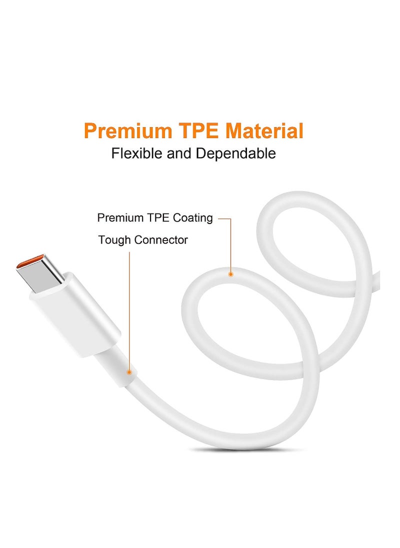 Generic - 2Packs USB C Charge Turbo Cable for Redmi Note 14 13 13 Pro 12 11 Pro 11s 10 Pro,120W 3A Super Fast Charging Type C Cable for Xiaomi 15 14 14 Ultra 11 12T Pro 11T Pro 11T 12 Pro 13 Pro Pad 7 6 5 POCO M5S X3 NFC F6 F5 GT M4 Pro Redmi 10 10C - Image 1