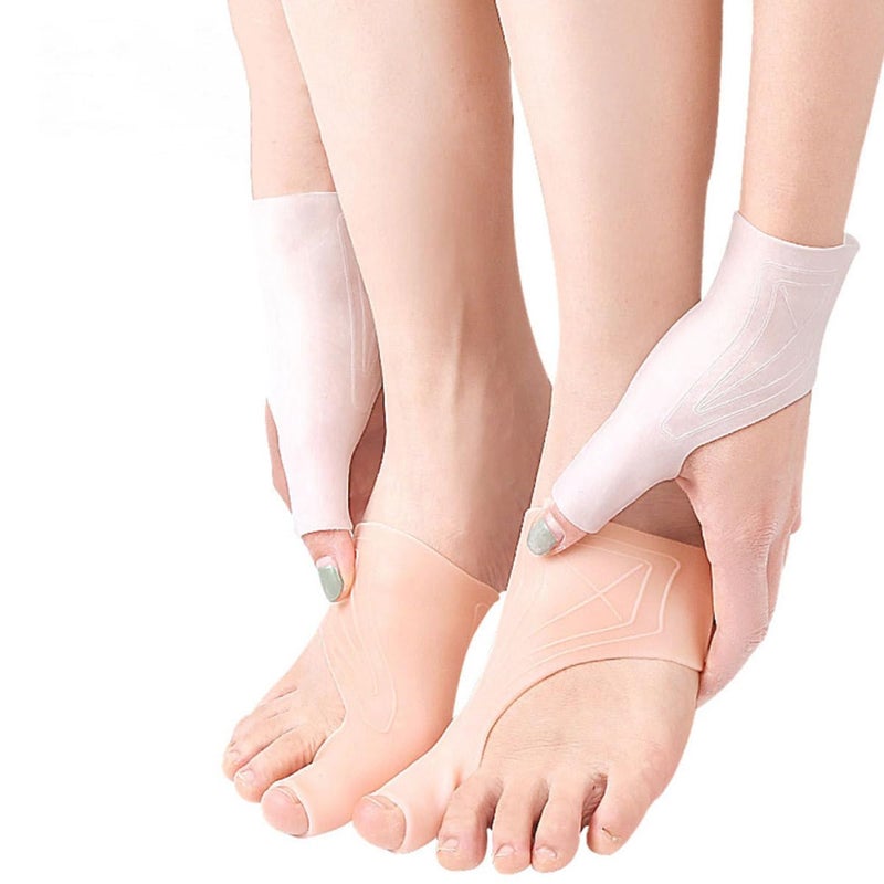 Toe Sleeve and Foot Protector Covers, 1 Pair Bunion Splints with Thumb Bone Care, Hallux Valgus Corrector for Foot and Hand Support, Relief for Big Toe and Wrist Use - Image 5