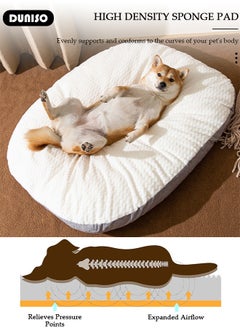 DUNISO Dog Bed, Non-Slip Pet Sofa Lounger Puppy Couch Removable Machine Washable Cover Cushion Big Cat Kennel Cot, Medium Large Adult Dogs Kitten Sleeping Mattress  - Image 2