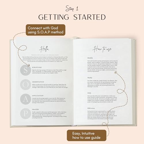 ilohaus Bible Journal & Prayer Journal for Woman – 180-Day Bible Study, Christian Journal for Women, Scripture & Sermon Notes Notebook, Bible Journal Women for Daily Prayer & Faith Reflection - Image 5