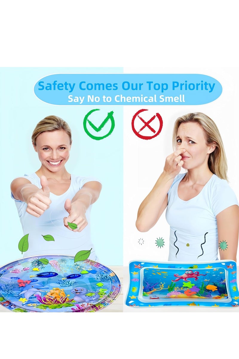 ممز بلانيت سجاده  مائيه الحجم الكبير 100 * 100 سم من ممز بلانيت  ،العاب اطفال حديثي الولاده تساعد علي تقويه عضلات الرقبه و الزحف حتي سن 5 سنوات ، مركز نشاط كبير جدا متعدد المراحل للاطفال والالعاب الحسية، سجاده لعب قابل للنفخ، هدية تحفيز بصري للاولاد والبنات, العاب للاطفال من سن 3 شهور ، العاب للبيبي_ سجاده اطفال ، العاب اطفال - Image 3