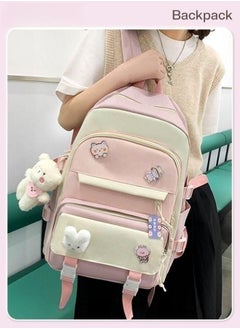 MIXDE 5-Piece Set of Backpack Fashion Women's New Oxford Cloth Backpack Junior High School School Student Bag  - Image 4