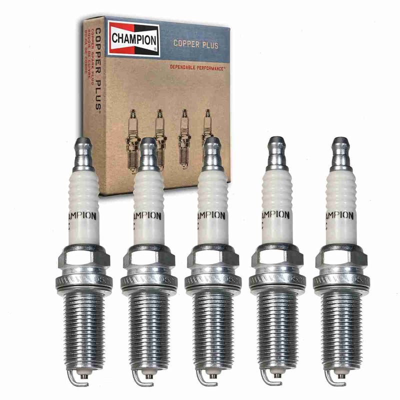 5 قطع شمعات احتراق Champion Copper Plus متوافقة مع فولفو S40 24L 25L L5 20042011