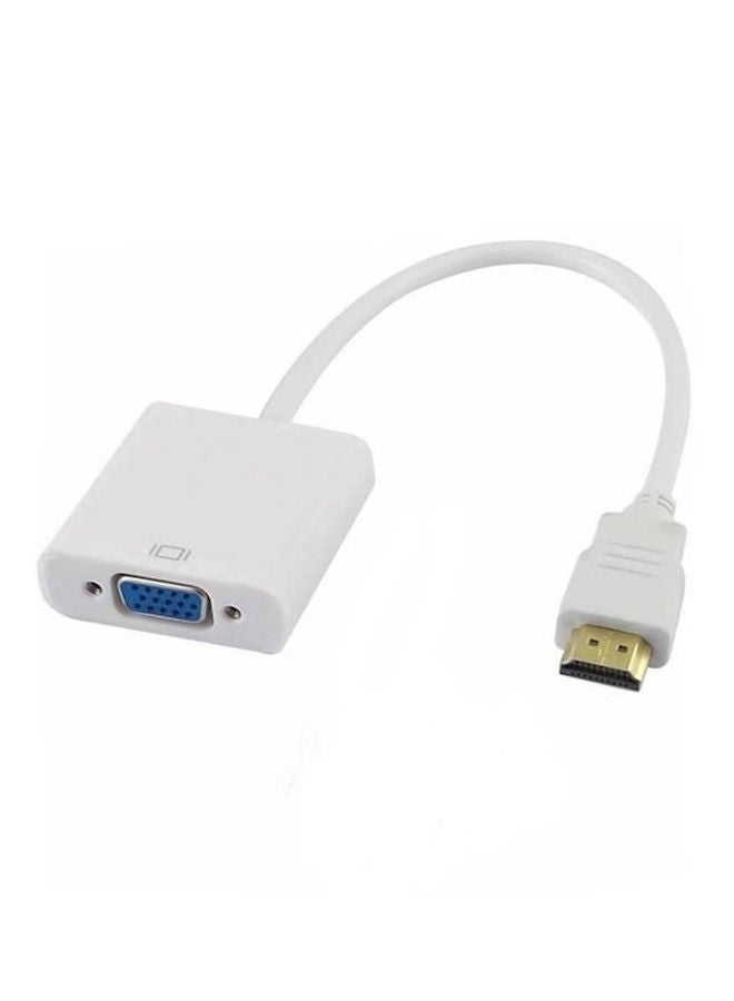 NIBEMINENT Hdmi To Vga Video Adapter White  - Image 1
