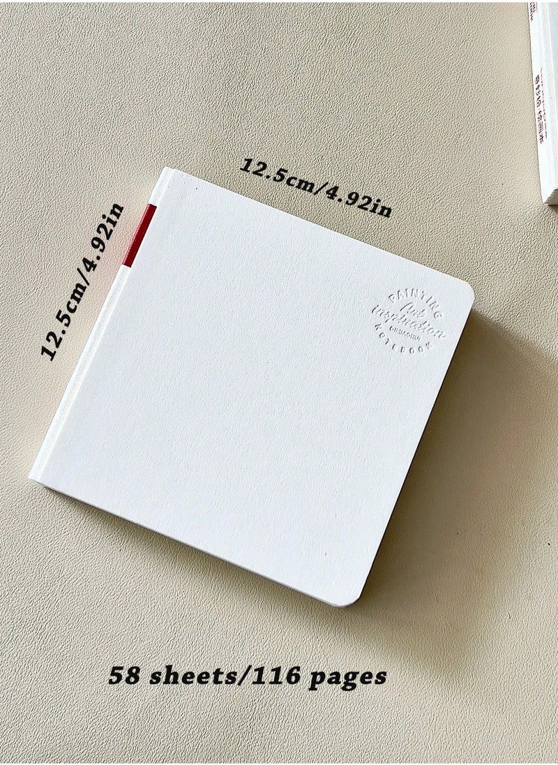 null - Versatile Portable Sketchbook - 200gsm Acrylic-Tilted Paper, 116 Pages for Creative Expression, 180-Degree Lay-Flat Design, Perfect for Acrylic Markers, Watercolor, and Inking, Mini Size for Easy Portability, Ideal for Artists and Art Stude - Image 1