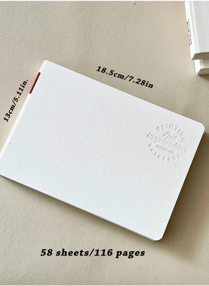 null - Versatile Portable Sketchbook - 200gsm Acrylic-Tilted Paper, 116 Pages for Creative Expression, 180-Degree Lay-Flat Design, Perfect for Acrylic Markers, Watercolor, and Inking, Mini Size for Easy Portability, Ideal for Artists and Art Stude - Image 1
