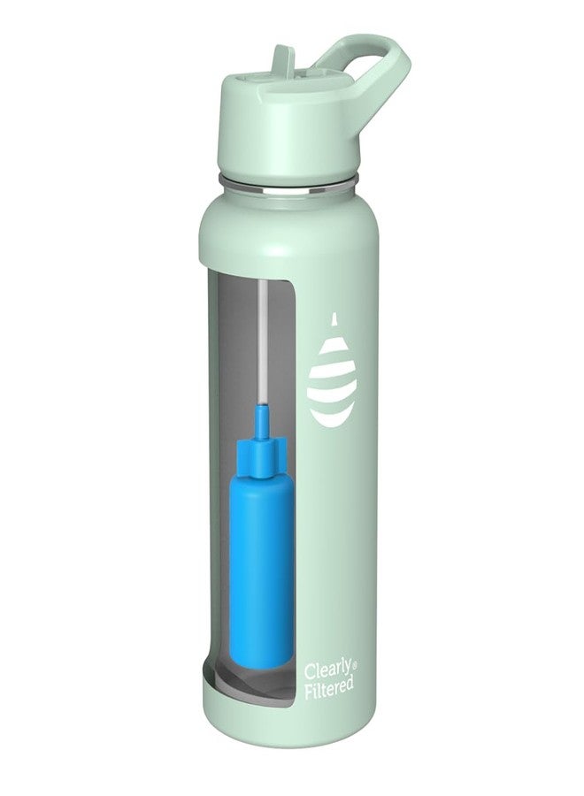 Clearly Filtered Water Bottle | Removes 220+ Contaminants, Double-Wall Insulated Stainless Steel, BPA/BPS Free, Phthalate Free, Filters Flouride Lead Chlorine (32oz, Mint) - Image 2