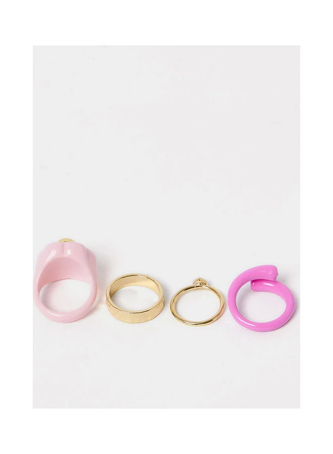 Styli Set of 4 - Heart Detail Assorted Rings