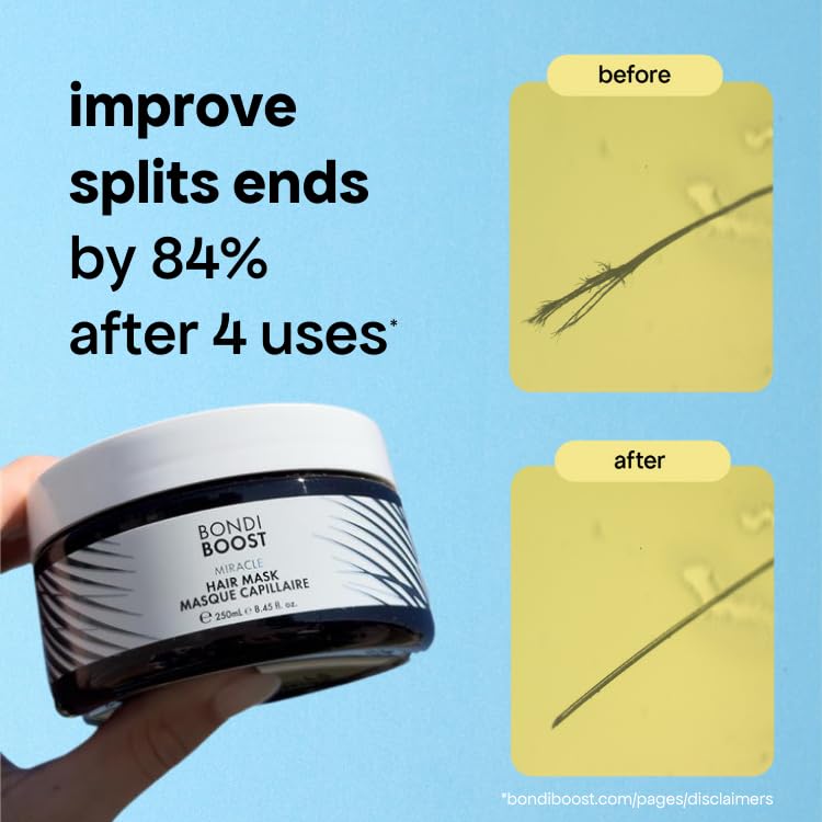 BONDIBOOST Miracle Hair Mask for Damaged Hair [8.45 fl oz], Deep Conditioning Hair Mask for Fine Hair, Clinically-Proven to Improve Split Ends, Argan Oil + Biotinoyl Tripeptide-1 Formula, Sulfate Free - Image 4