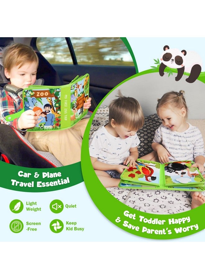 ASTEN كتاب مشغول للأطفال الصغار 1-3: لوحة مشغولة للأطفال بعمر سنة واحدة، ألعاب مونتيسوري، كتب هادئة، لوحة نشاط للأطفال، ألعاب حسية تعليمية هدية عيد ميلاد للبنات والأولاد، لعبة سفر للأطفال 2-4 طائرة سيارة - Image 3