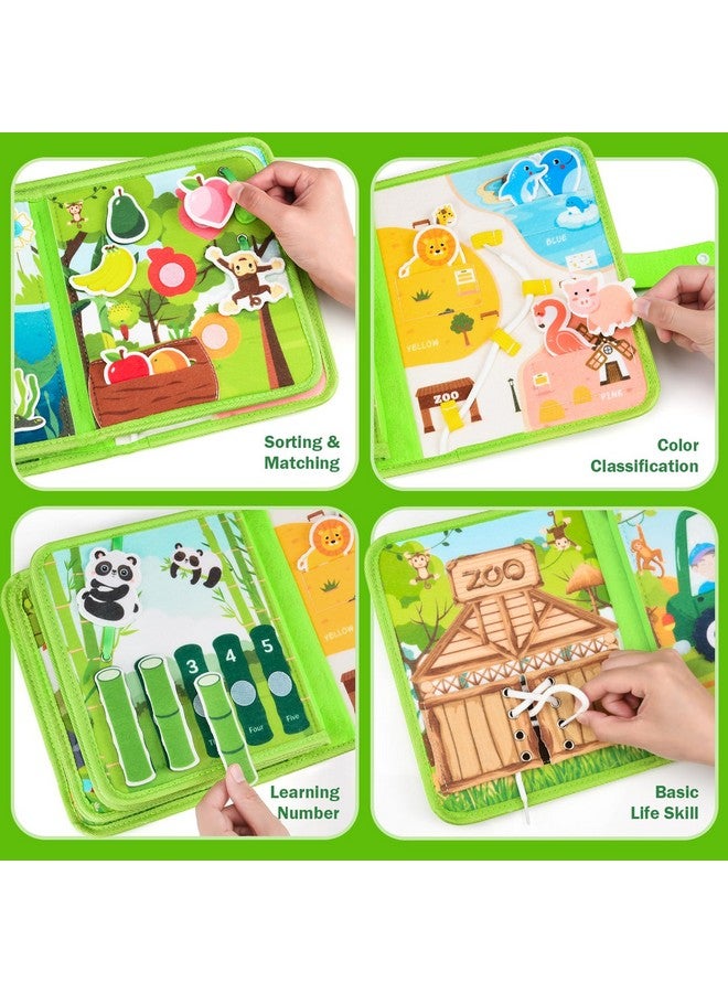 ASTEN كتاب مشغول للأطفال الصغار 1-3: لوحة مشغولة للأطفال بعمر سنة واحدة، ألعاب مونتيسوري، كتب هادئة، لوحة نشاط للأطفال، ألعاب حسية تعليمية هدية عيد ميلاد للبنات والأولاد، لعبة سفر للأطفال 2-4 طائرة سيارة - Image 4