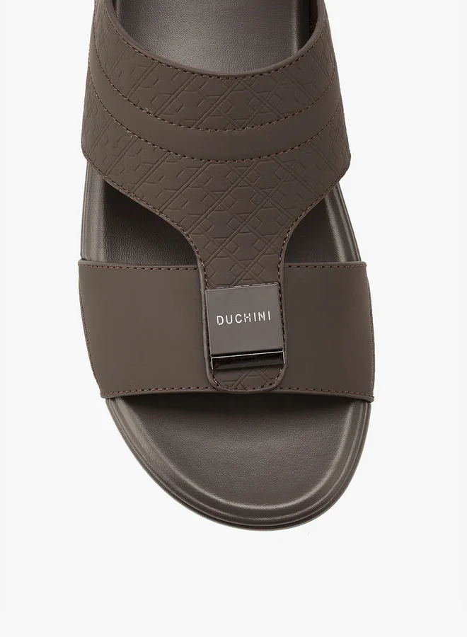 DUCHINI Men's Textured Arabic Slip-On Sandals