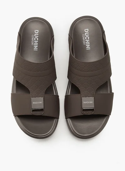 DUCHINI Men's Textured Arabic Slip-On Sandals