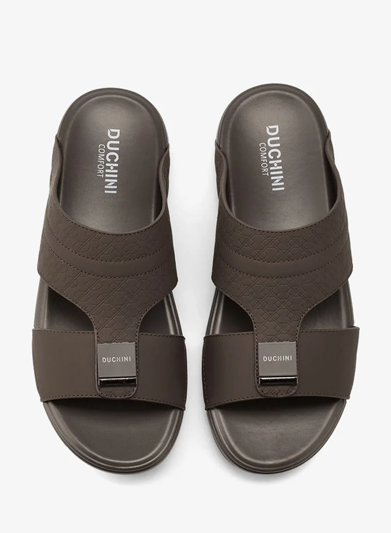DUCHINI Men's Textured Arabic Slip-On Sandals Ramadan Collection