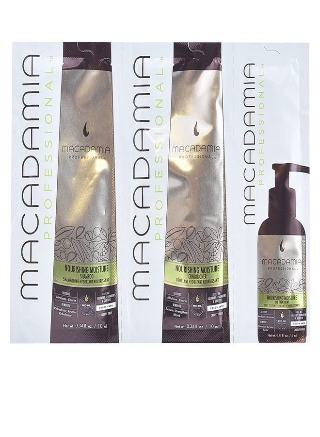 Macadamia Professional Nourishing Moisture Shampoo/Conditioner & Oil Treatment, 3 Count