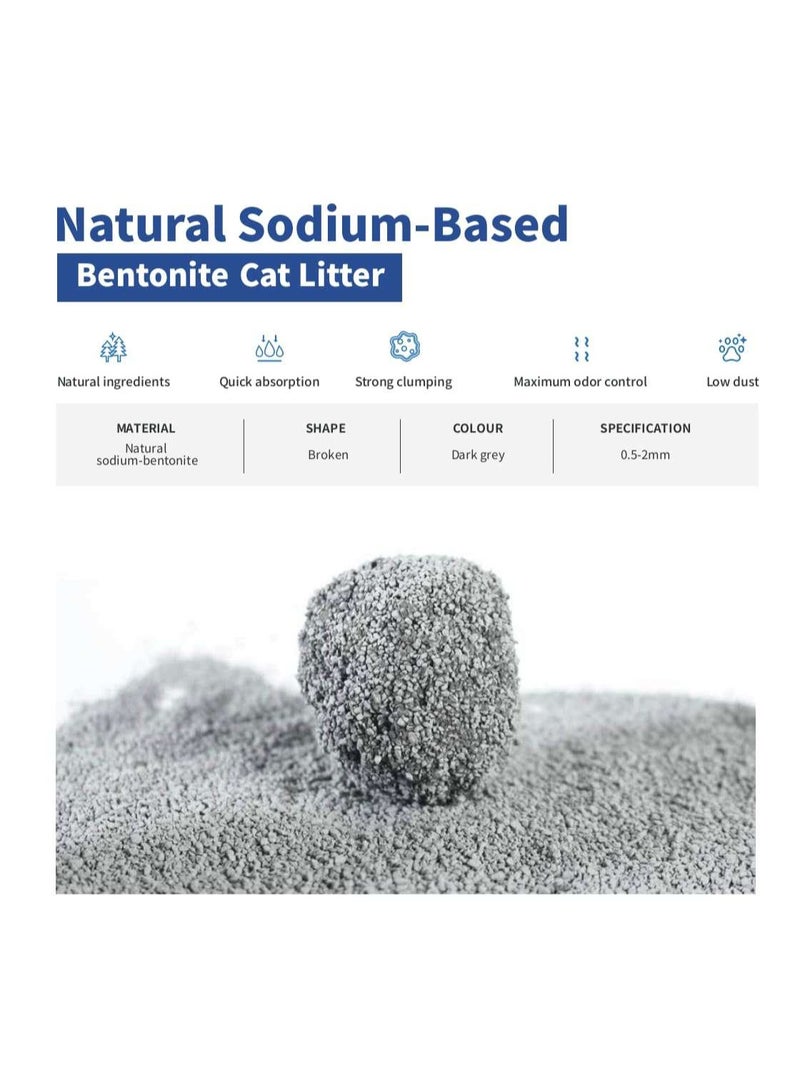 اي بي سي رمل قطط معدني طبيعي برائحة الصابون، 5 لترات | خالٍ من الغبار بنسبة 99.9%، سريع الامتصاص، تكتل جيد، وتحكم فعال في الروائح - Image 2