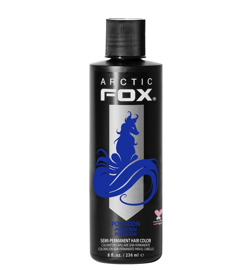 Arctic Fox Semi-Permanent Hair Dye, Vegan & Cruelty-Free, Vibrant Blue Color, Conditioning Formula, Long Lasting, Ammonia-Free, For All Hair Types, 8 Fl Oz, Poseidon - Image 1