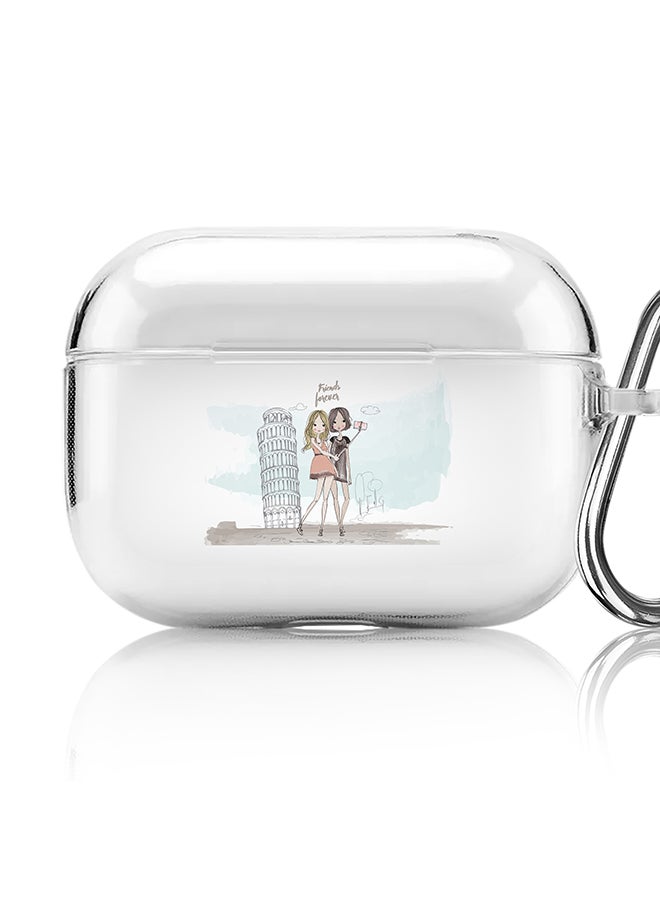 Stylizedd Classic Clear printed Case for Apple AirPods Pro 2nd Generation Thin Transparent Cover [Designed for Apple AirPods Pro 2nd Generation] - Friends Forever  - Image 1