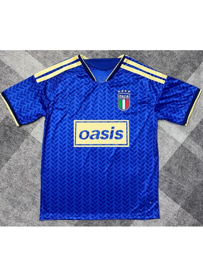 National Team Oasis Collaboration Printed Football Jersey Spain England Trendy Thai Version Jersey
