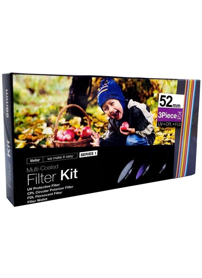 Vivitar - 3 Pc Filter Kit 52Mm Uv Cpl Fdl - Image 1