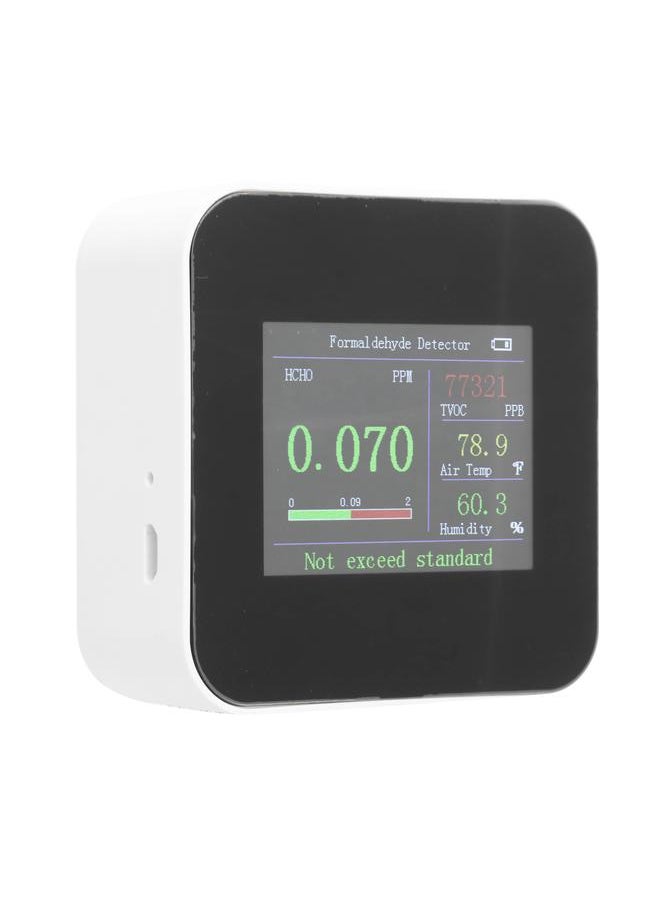 Thoraya Air Quality Monitor Indoor Detector Temperature Meter Humidity Tester Type C Charging Sensor with Built in Battery KB3: HCOC Monitor  - Image 4