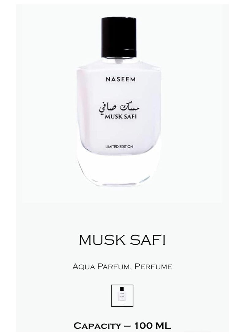 Naseem - Musk Safi Perfume – Subtle Tone Eau De Parfum for Men & Women, 100ml | Alcohol-Free, Long-Lasting Water-Based Fragrance with Lily of the Valley & White Musk Notes | Gentle on Skin, Ideal for Daily Wear & Special Occasions - Image 1
