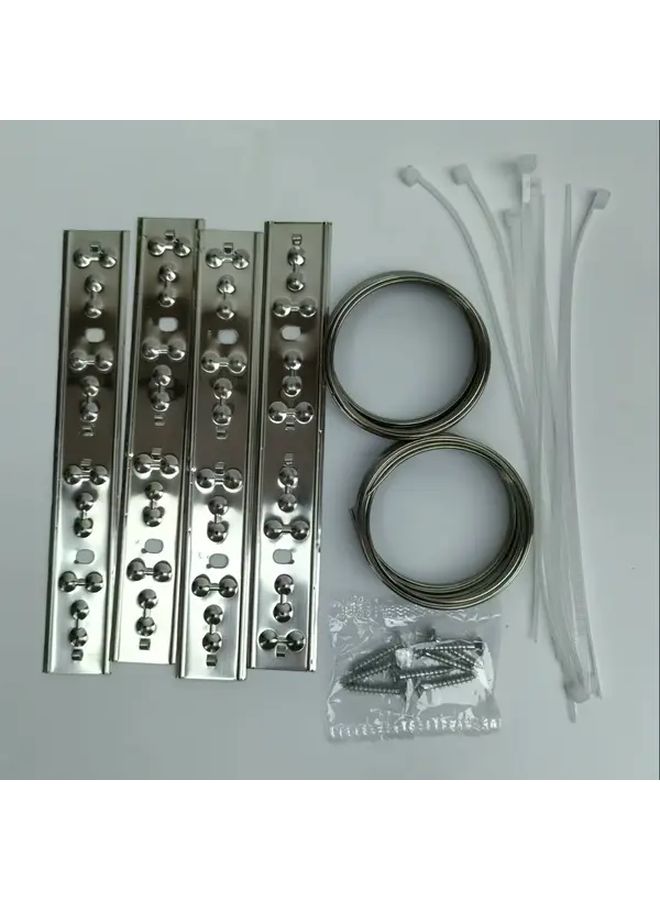 4 Sets Stainless Steel Bird Deterrent Spikes With 8 Screws 8 Cable Ties For Outdoor Pest Control - Image 4