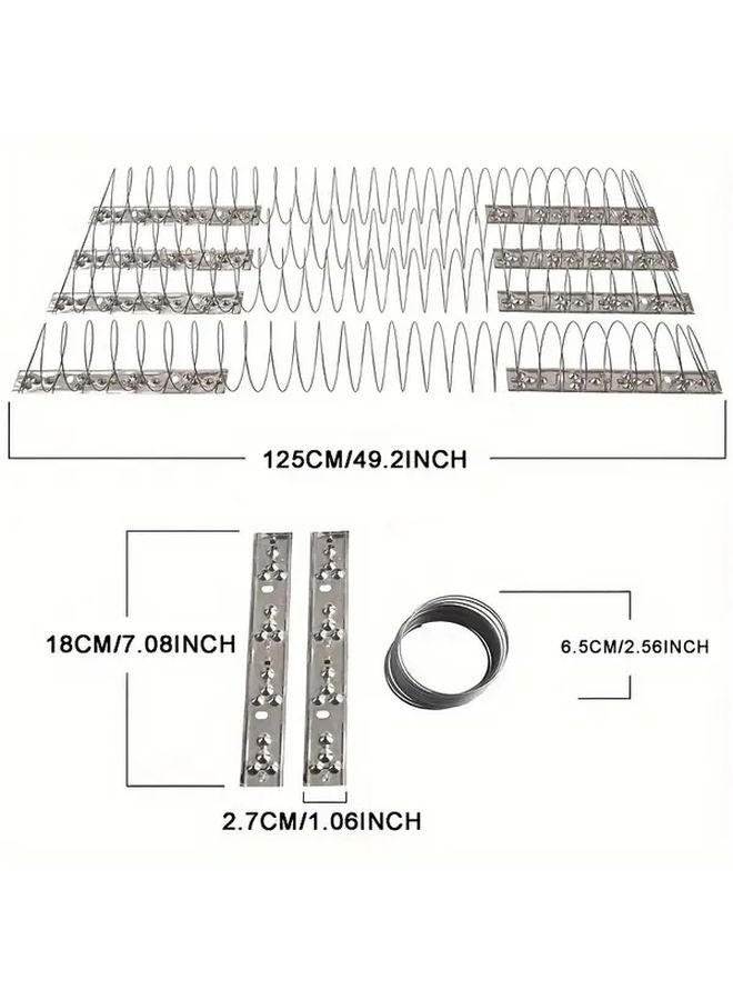 4 Sets Stainless Steel Bird Deterrent Spikes With 8 Screws 8 Cable Ties For Outdoor Pest Control - Image 3
