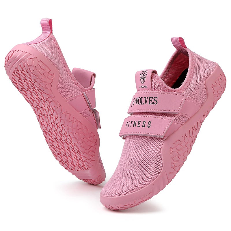 Skerxut Fitness Shoes Deadlift Shoes Cross-Trainer Sneakers for Men and Women (Pink, 4 Men/5 Women) - Image 1
