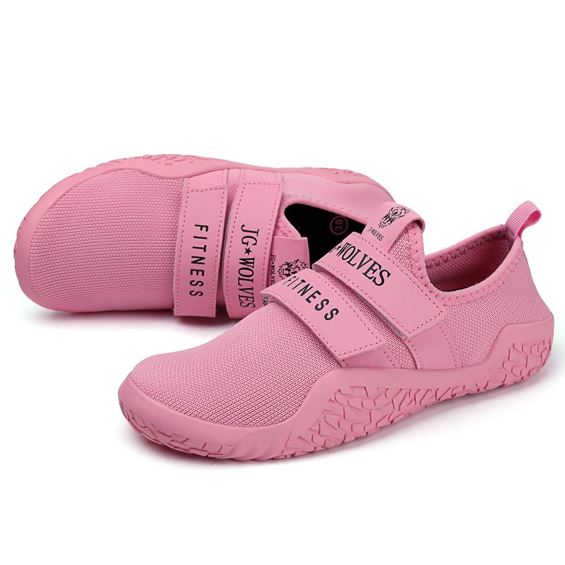 Skerxut Fitness Shoes Deadlift Shoes Cross-Trainer Sneakers for Men and Women (Pink, 4 Men/5 Women) - Image 4