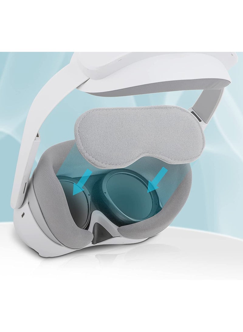 SYOSI Lens Cover Dust Proof VR Lens Protector Anti Scratch Soft Cotton Pad Accessories for PICO 4 VR Headset  - Image 2