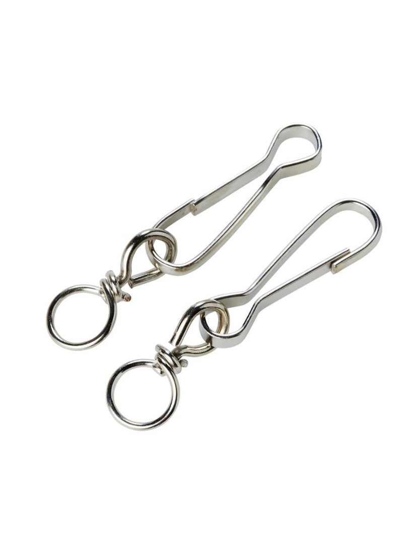 Nickel Plated Steel Swivel Snap Hook Pack 60 Mm 2 Piece