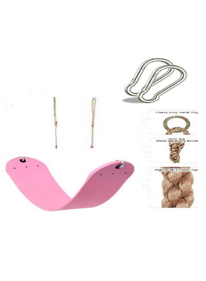 طقم مقعد أرجوحة قوي ومتين وسهل التركيب غير قابل للانزلاق باللون الوردي - Image 5