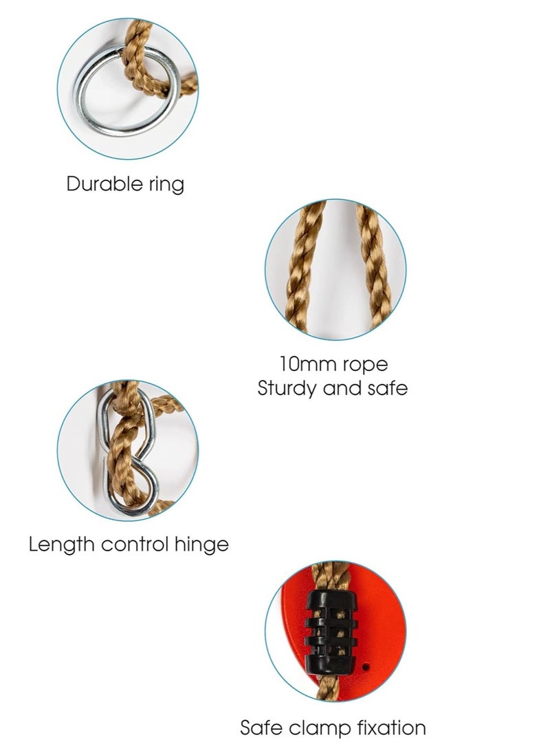 طقم مقعد أرجوحة قوي ومتين وسهل التركيب غير قابل للانزلاق باللون الوردي - Image 3