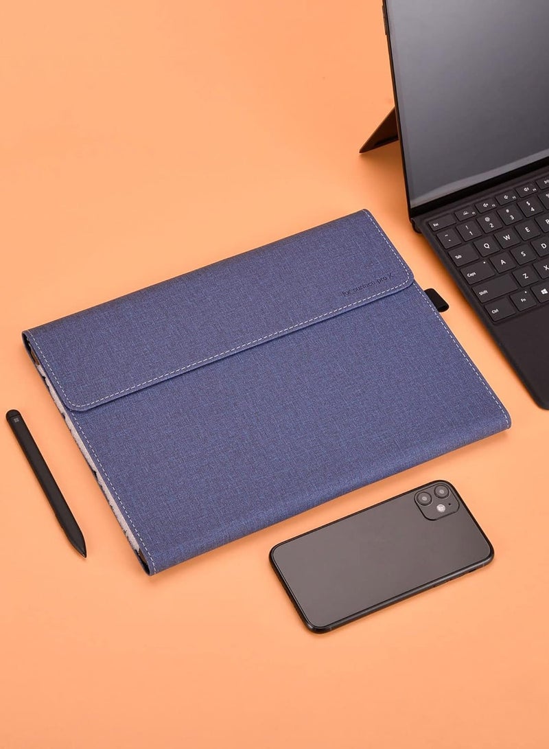 جيرينك غطاء الحماية للوحة التابلت المتوافقة مع Surface Pro 9، حافظة جلدية PU فاخرة قابلة للتعديل بزوايا متعددة - Image 3