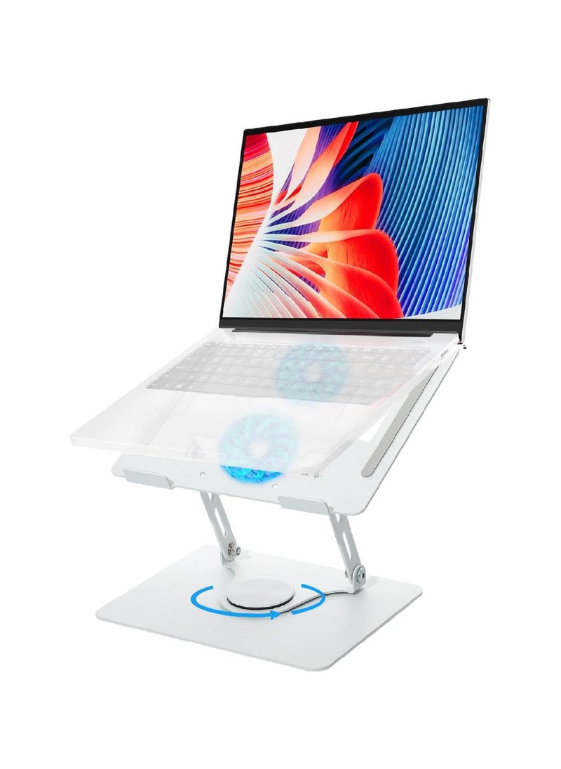 Generic Laptop Cooling Stand with Fan – Foldable, Adjustable Height, 360° Rotating Base – Compatible with Most Laptops  - Image 1
