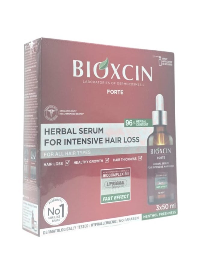BIOXCIN Herbal Serum For Intensive Hair Loss 3*50ml 