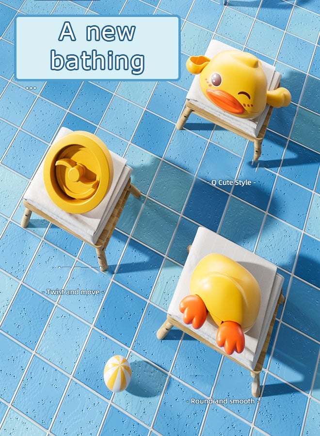 Bath Toys,5pcs Cute Baby Bath Toys Set, Bathroom Baby Toys Include Turtle, White Duck, Diving Duck, Yellow Duck, Whale,Design For Toddlers Infants Boys Girls - Image 3
