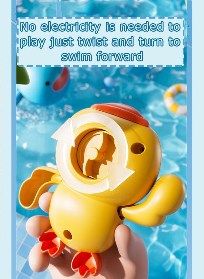 Bath Toys,5pcs Cute Baby Bath Toys Set, Bathroom Baby Toys Include Turtle, White Duck, Diving Duck, Yellow Duck, Whale,Design For Toddlers Infants Boys Girls - Image 4