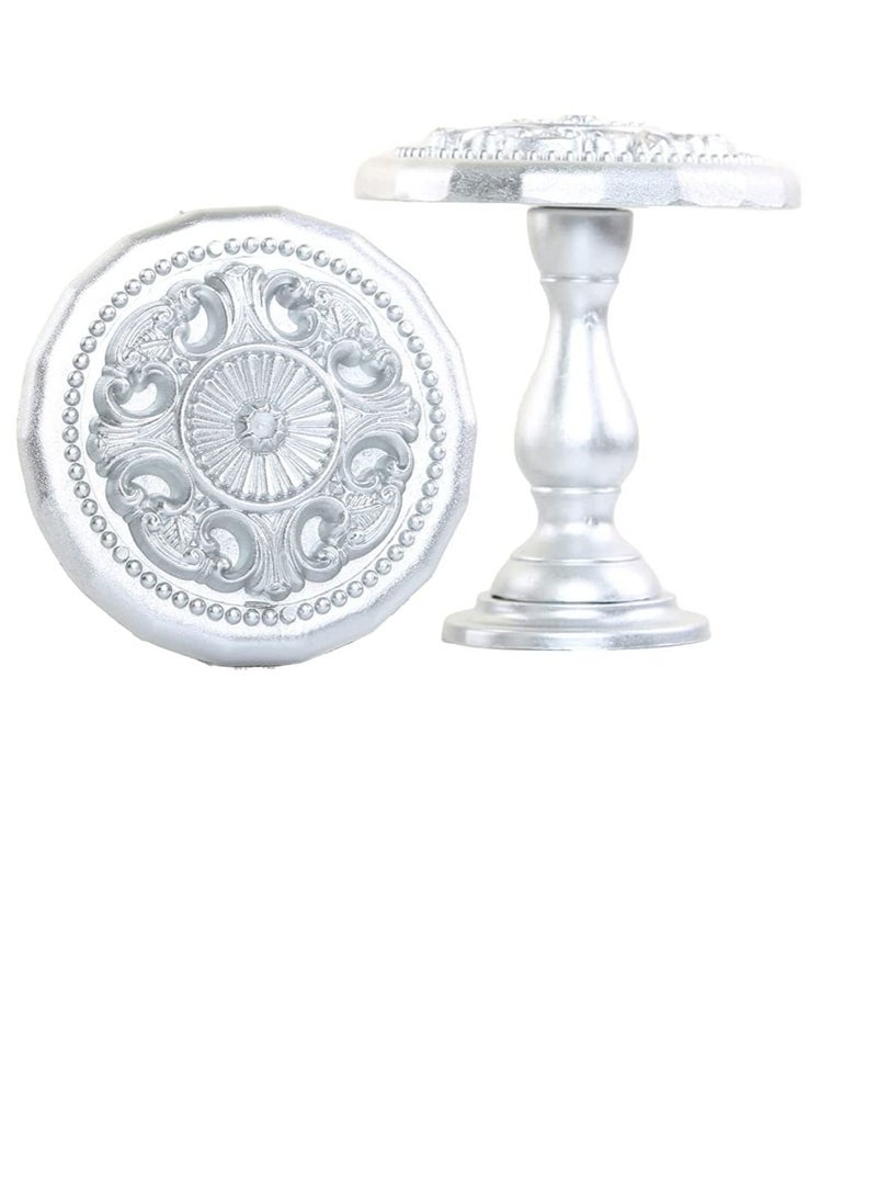 IDT 1 Pair Curtain Holdbacks Window Tie Backs Holders For Bedroom Wall Office Decor Home Sheer Blackout Drapes Blind Curtains Decorations Accessories Buckle Hooks Silver Colour - Image 3