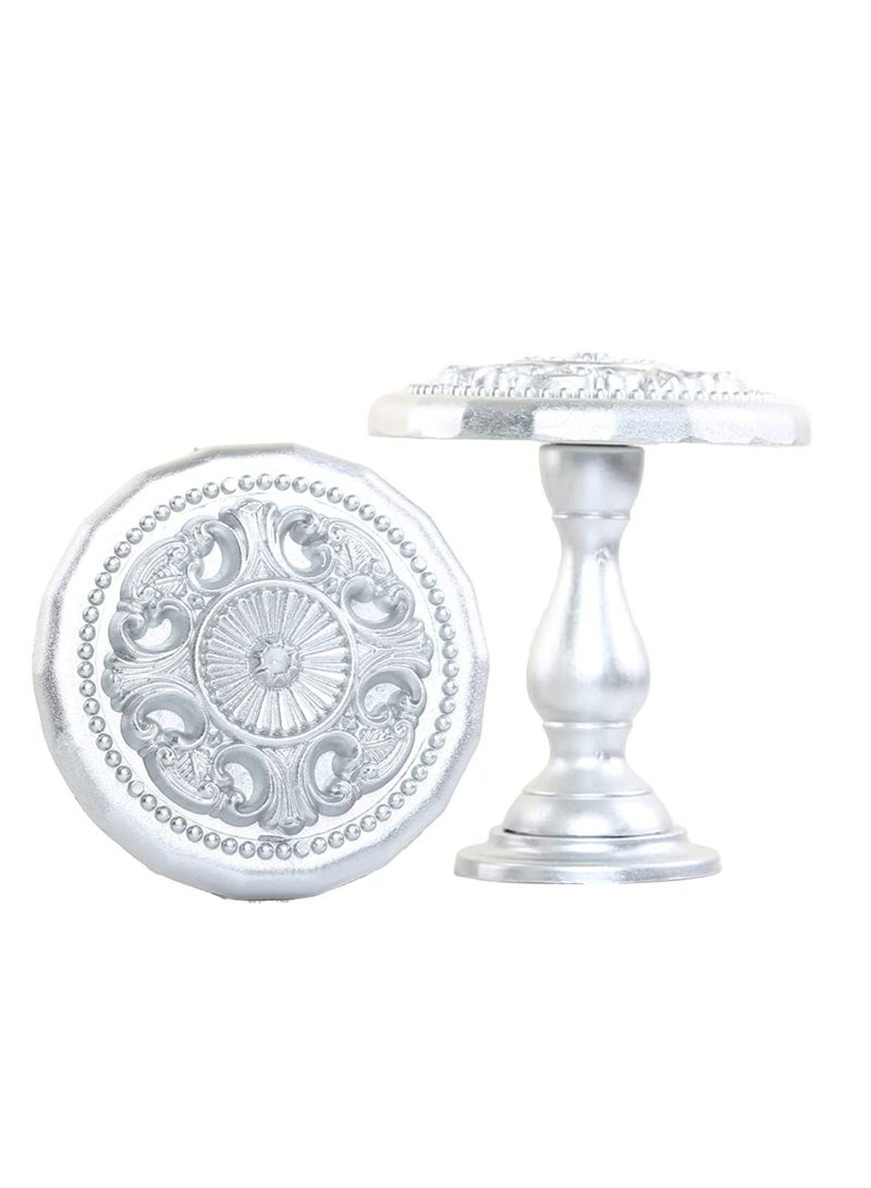 IDT 1 Pair Curtain Holdbacks Window Tie Backs Holders For Bedroom Wall Office Decor Home Sheer Blackout Drapes Blind Curtains Decorations Accessories Buckle Hooks Silver Colour - Image 2