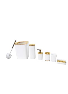 ام اس طقم حمام ٦ قطع، مجموعة اكسسوارات حمام عصرية فاخرة مكونة من ٦ قطع  - Image 2