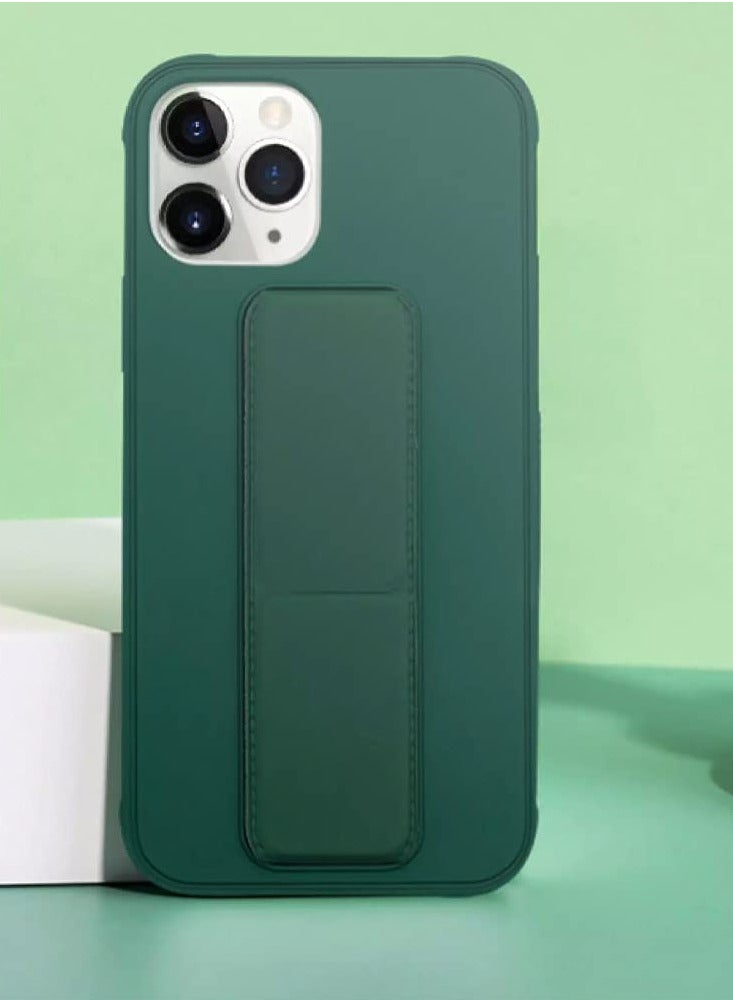 BORTONY iPhone 15 Pro Case 6.1 Inch with Magnetic Stand Holder Premium Silicone Vertical and Horizontal Hand Strap Grip Multi Stand Car Mount Kickstand Case Finger Strap Cover - Image 2