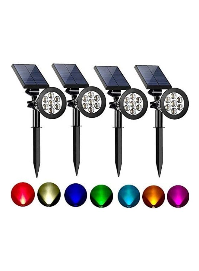 Pack of 4 Waterproof Outdoor Solar Spot Light Multicolour - Image 1